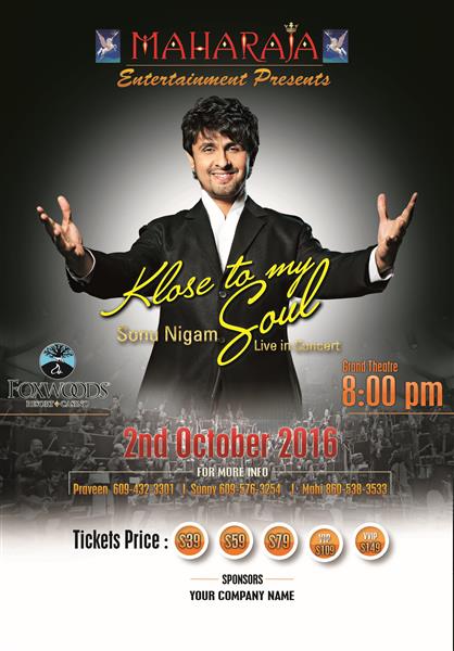 Sonu Nigam Solo Live in Concert in Connecticut @ Foxwoods Casino